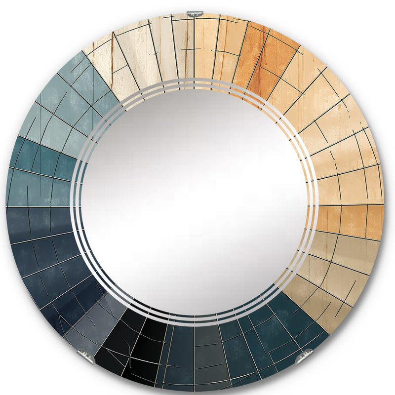 Figgy - Miroir mural moderne rond, 24 po x 24 po