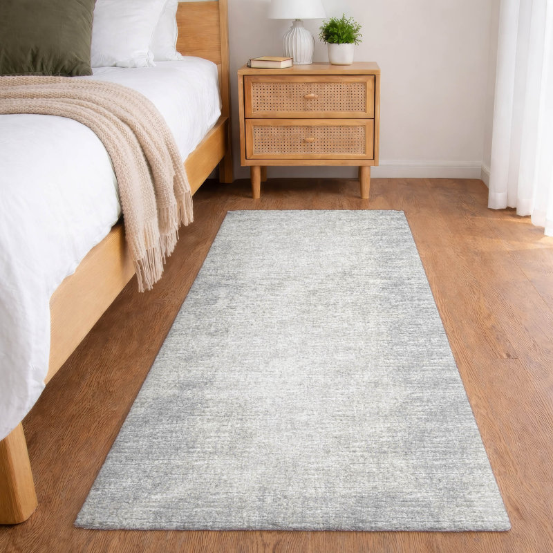 Premium Machine Washable Dream Shag Abstract Rug, Gray, 2'3" x 7'6" Runner