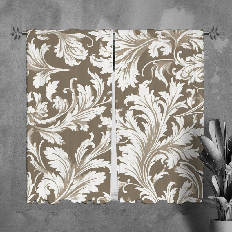 Rideaux Acanthus rideaux blanc méditerranéen, L 40 po x L 61 po