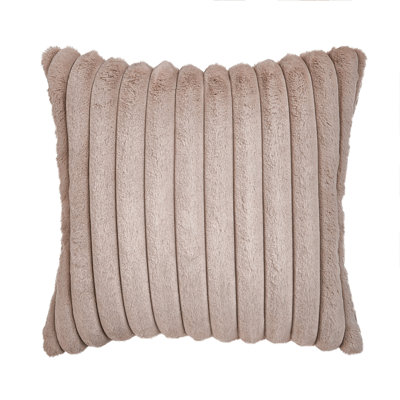 Faux Fur Lines Square Faux Fur Pillow Cover