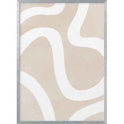 "Squiggly Abstract Art", art mural texturé encadré