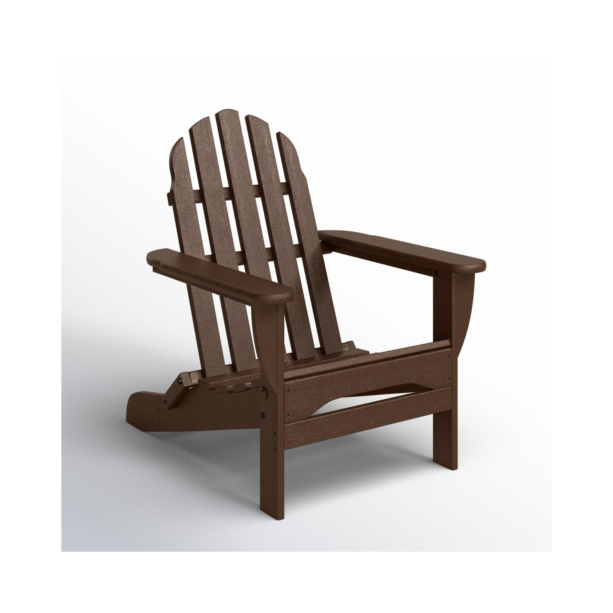 POLYWOOD Classic Adirondack Folding Adirondack Chair, Mahogany