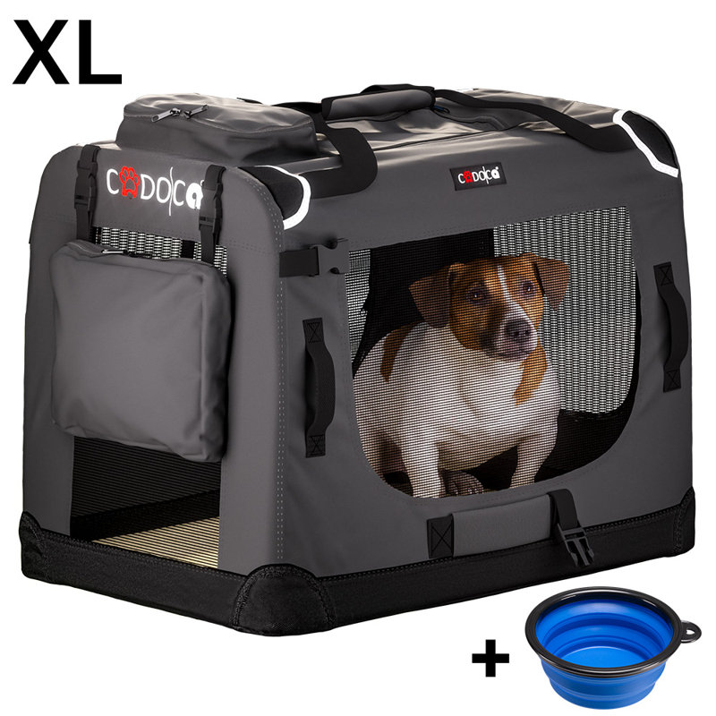 Kempner Pet Carrier, Anthracite, 56cm H x 82cm W x 58cm D