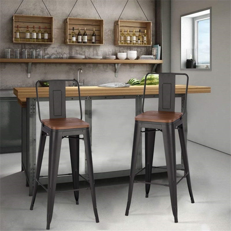 Faycelles Counter Stool with Metal Frame