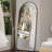 Arch Full Length Mirror 71"×32"  Big Full Body Mirror for Bedroom Oversized Floor Mirror Large Standing Mirror Living Room Dressing Mirror Leaning Against Wall, Metal Frame, Black