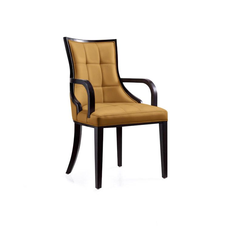 Upholstered Solid Wood Arm chair