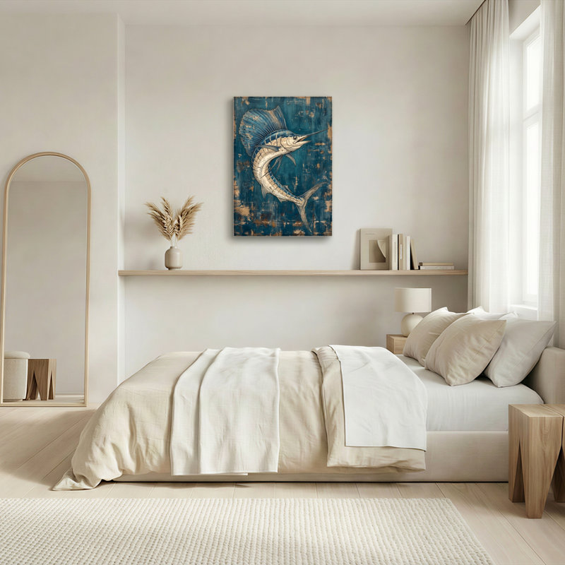 Ensemble de 1 tableau sur toile représentant un voilier, 40"H x 28"W, Wrapped Canvas