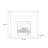 White Solid + Manufactured Wood Electric Fireplace