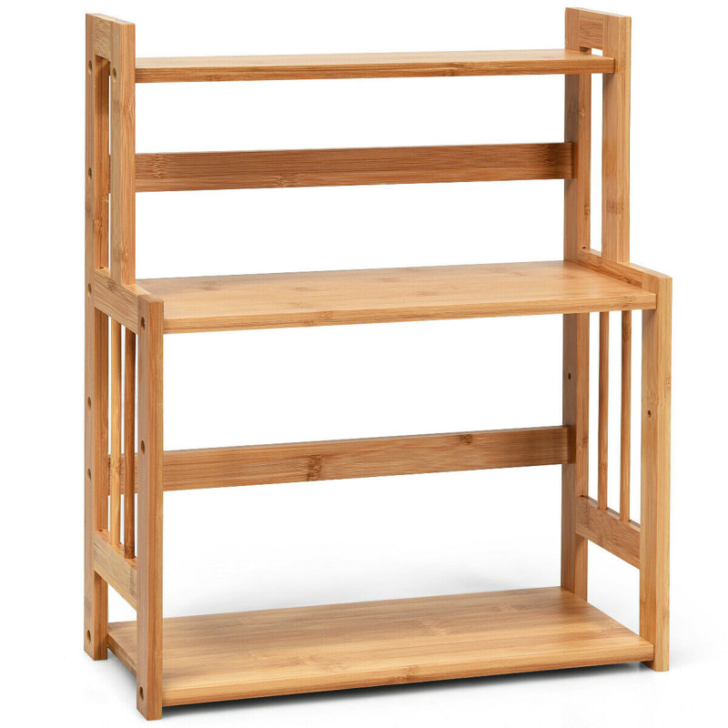 Cabinet System Bamboo Spice Rack with Adjustable Racks