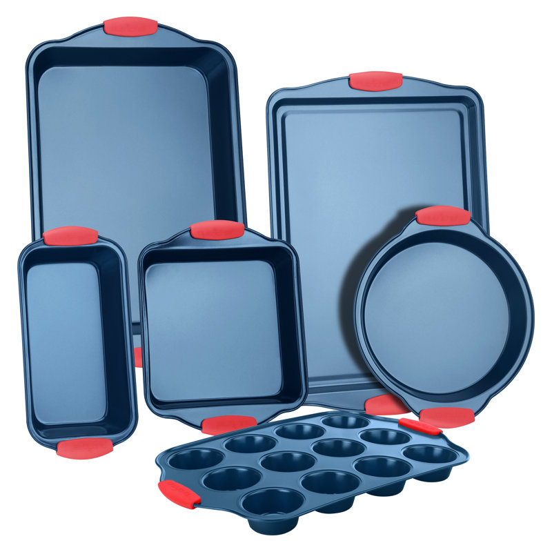 NutriChef 6 Piece Non-Stick Steel Bakeware Set