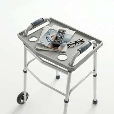 Table-plateau avec porte-gobelets Bluestone, gris