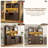 63.05" Bar Cabinet With Outlet, Wine Rack, Drawers And Hook-1408394831