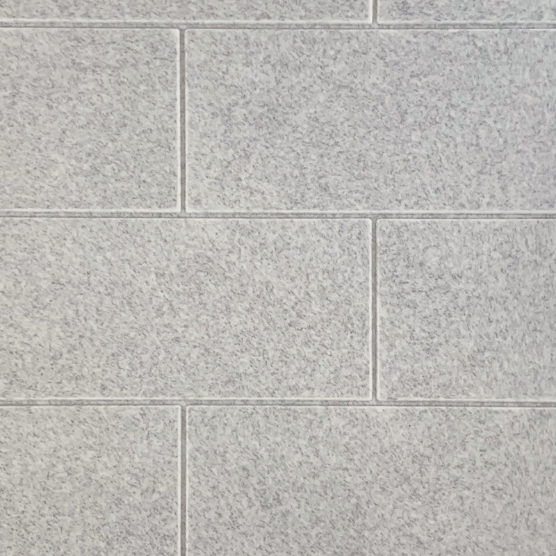 SaraMar 48'' W 36'' D 96'' H Glue Up Solid Surface Wall, Gray Beach, 72" H x 36" W x 36" D