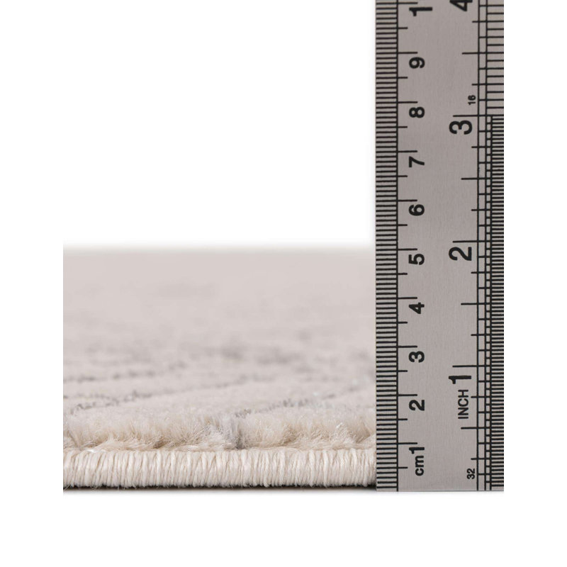 Tapis ivoire Glitzy, Rectangle 3 pi 1 po x 5 pi 3 po