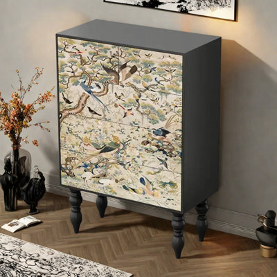 Commode d'appoint de rangement moderne à cinq tiroirs