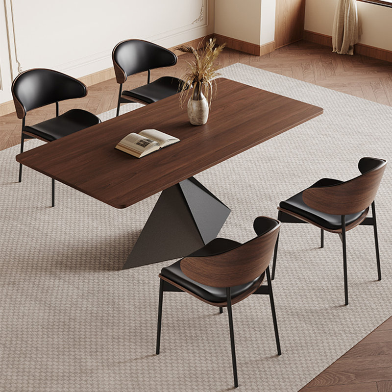 Ensemble de table de salle à manger en bois massif de style italien, H 29,5 po x L 62,9 po x l 31,4 po