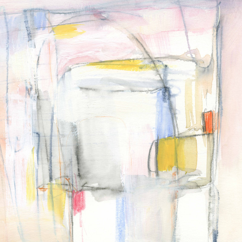 Pastel Meld II by Victoria Barnes - Wrapped Canvas Painting, 12" H x 12" W