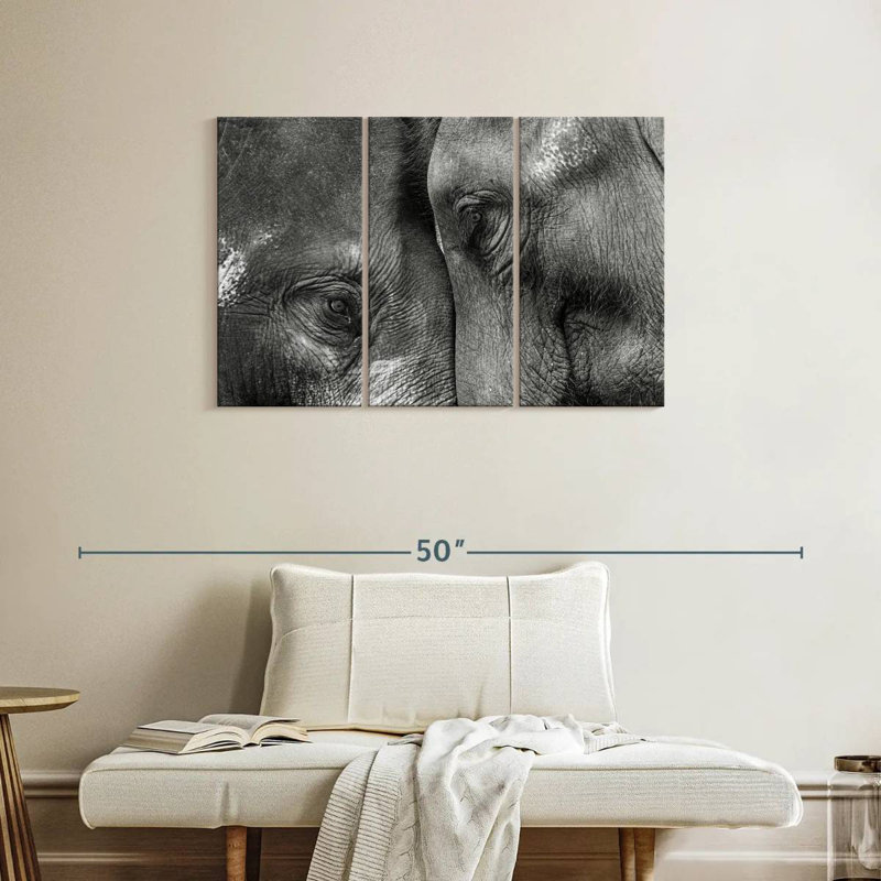 Brampt Inseparable Elephants, 24" H x 38" W