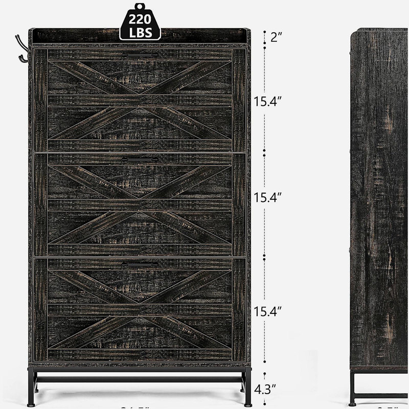 Entryway Shoe Cabinet, Large Capacity Shoe Rack