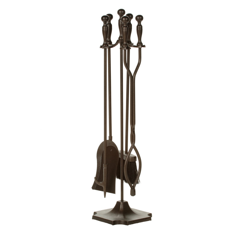 Ensemble d'outils de foyer en acier Linly, Laiton antique