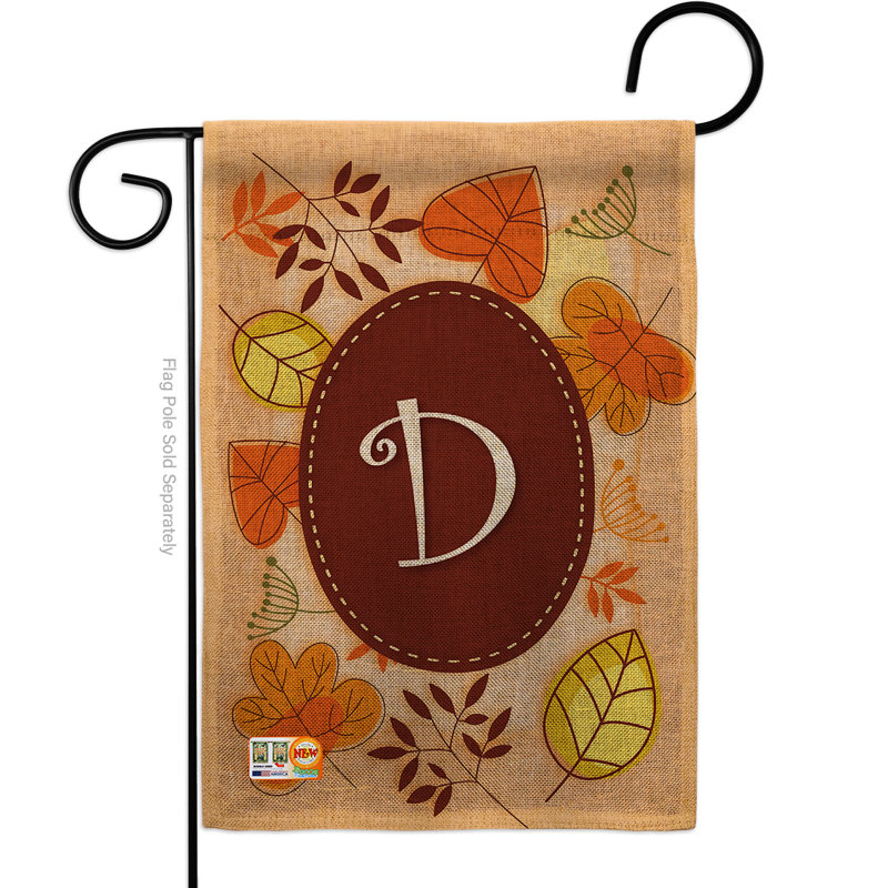 Polyester de 2 côtés 18,5 x 13 po d’automne drapeau de jardin, D