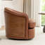 Faux Leather Swivel Barrel Chair-533347391