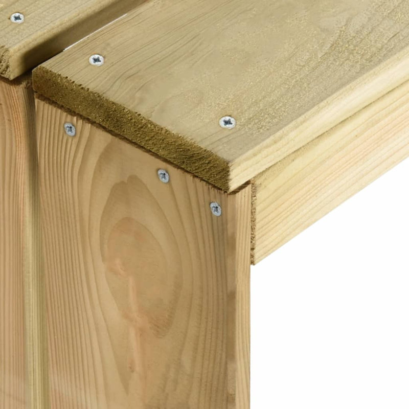 Harshdeep Rectangular Pine Outdoor Bar Table , 100cm cm W 60cm cm D