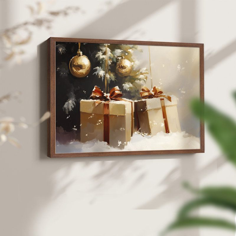 «Chirstmas Art-M», reproduction encadrée, Noyer, H 11 po x l 14 po