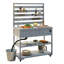 Chariot pour îlot de cuisine extérieur avec plateau à lattes en bois 41,7 po TopMAX, gris