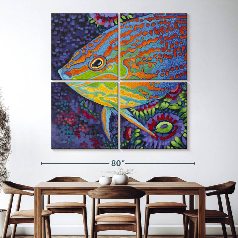Brampt Brilliant Tropical Fish I, 74" H x 74" W