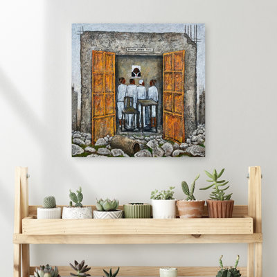 Mama John'S Cafe Tribute Contemporary Portrait Urban Wall Art Print 1 Piece Wrapped Canvas Wall Art