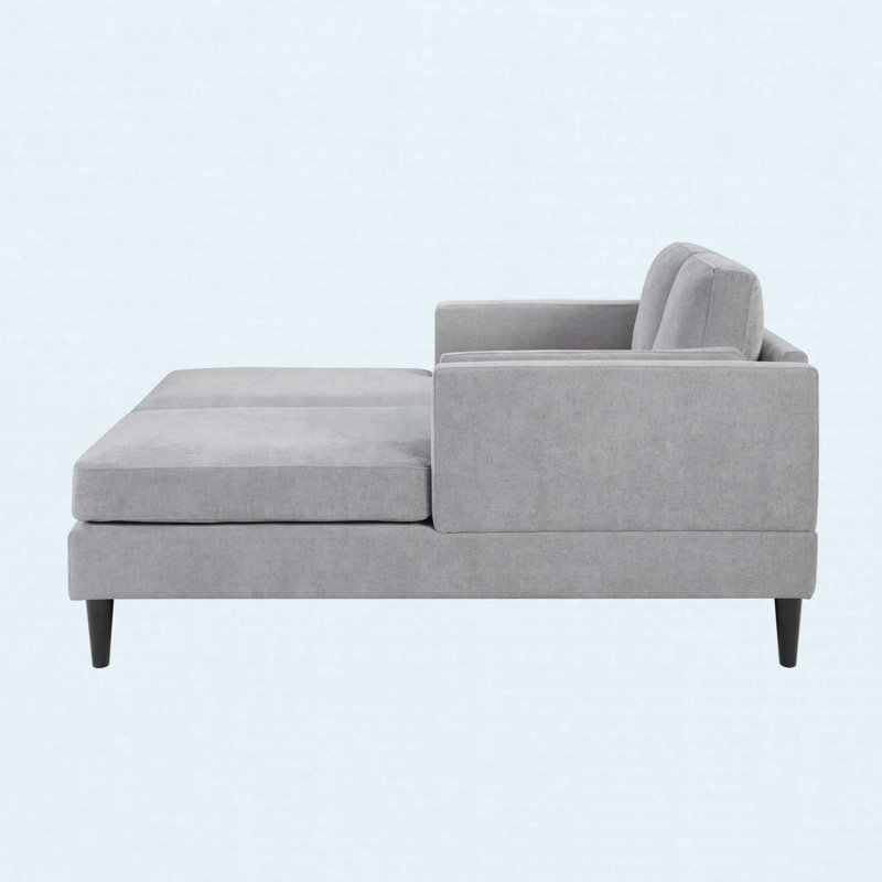 Méridienne moderne avec méridienne 53,5 po, Grey