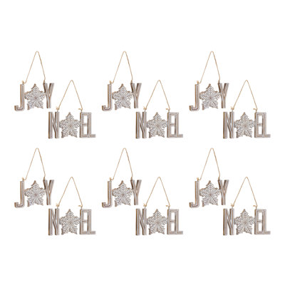3.5'' Resin Christmas Phrases Holiday Shaped Ornament