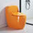 One-piece Chair Height Toilet With 1.6 GPF Single Flush,  Floor Mount Elongated Toilet With Soft Close Seat-108486647