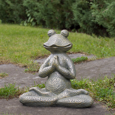 Statue de jardin 14 po grenouille verte