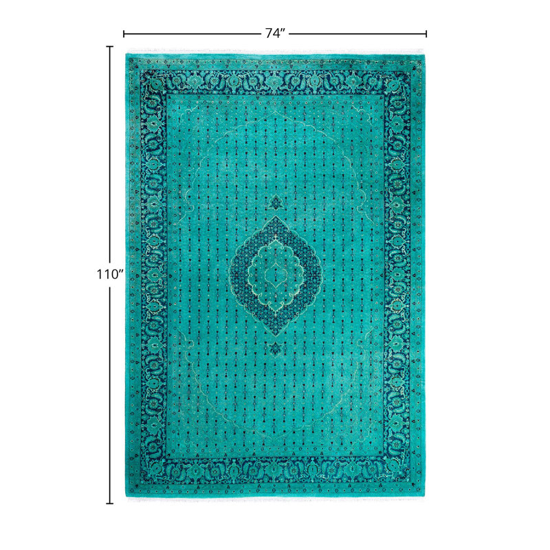 Overyed One-of-a-Kind Rectangle 6'2" X 9'2" Hand Knotted Area Rug
