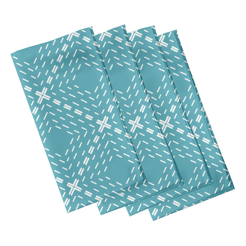 Laronda Dots and Dashes Napkins, Turquoise