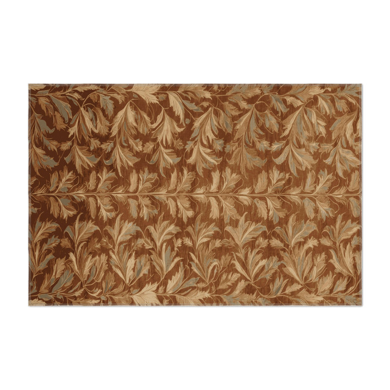 Tapis d'intérieur et d'extérieur brun Persian, Rectangle 9 pi x 12 pi