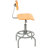 Backed Adjustable Height Ergonomic Industrial Stool Footring