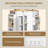 Kitchen Island, 53.1" Rolling Kitchen Island Cart on Wheels with Power Outlet & Drop Leaf, Portable Mobile Island Table with Spice Rack, Towel Rack, Knife Holder, Drawers, White