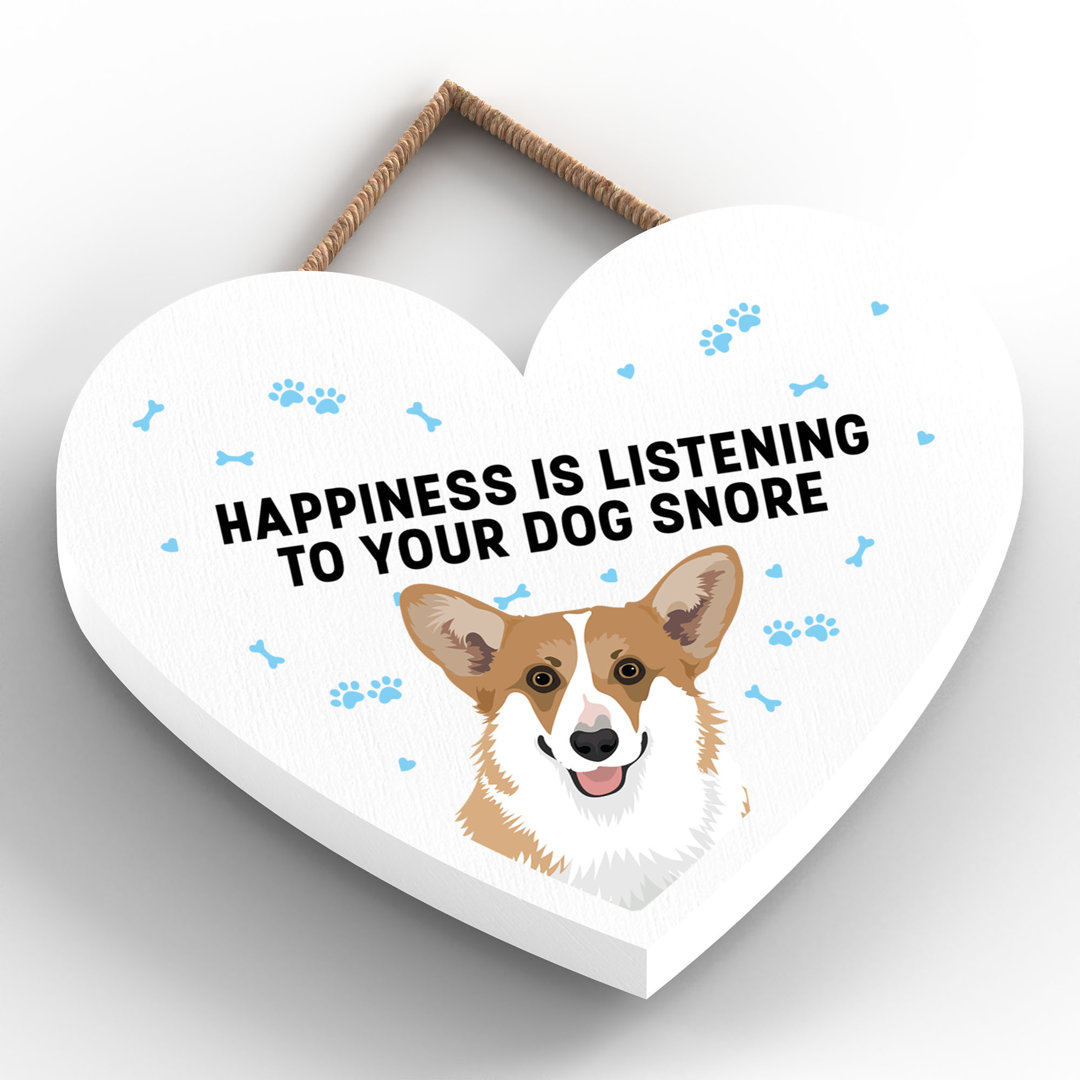 Corgi 2 Happiness Dog Snoring Wall Décor
