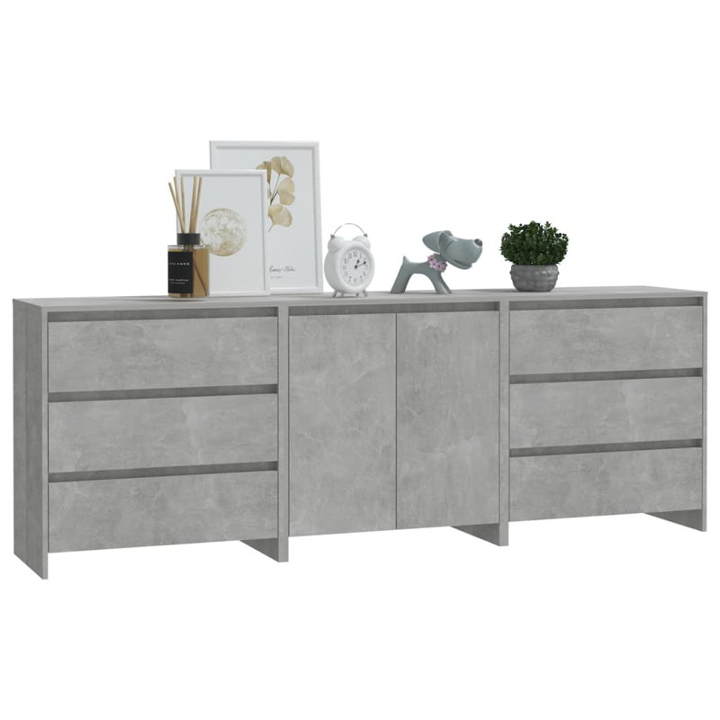 Gibelly 70cm Sideboard, Concrete Grey