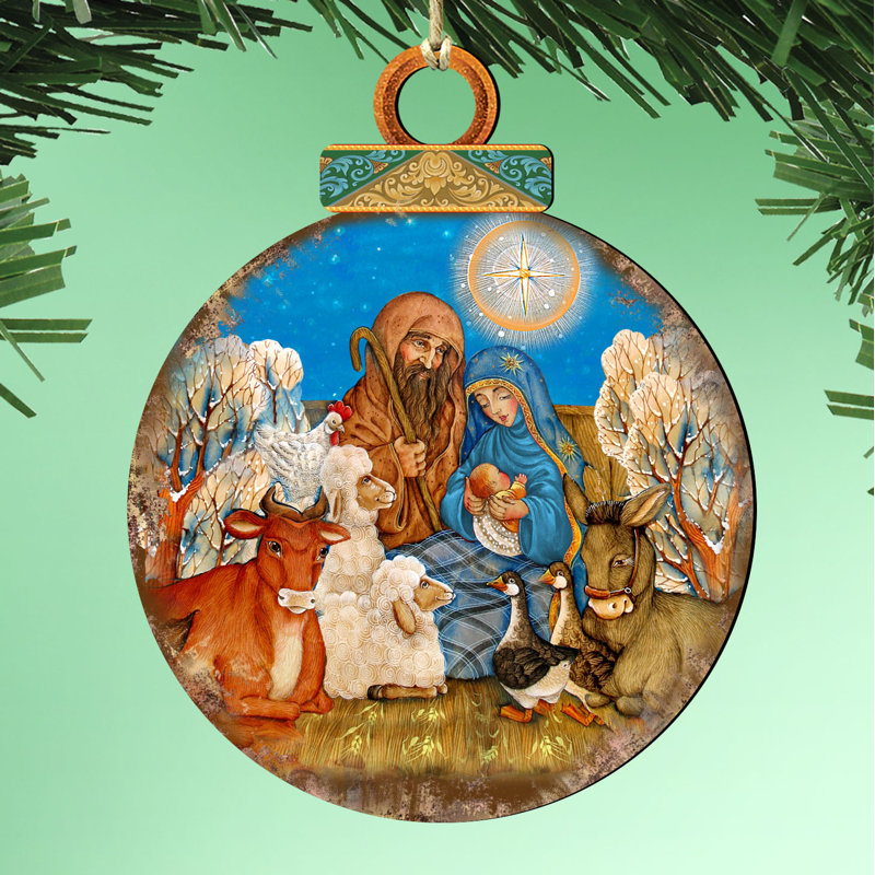 Ornement boule de nativité Tidaholm