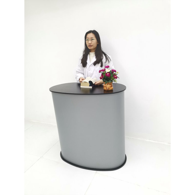 Portable Black and White MDF Tradeshow Podium
