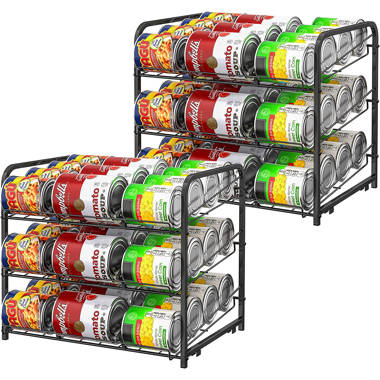 Stackable Can Organizer - Can Organizer Rack - Pantry Can Organizer - 3  Tier Soda Organizer with 36 Cans Capacity Chrome Finish - Homeitusa