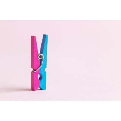 Wooden Clothespin Macro - Wrapped Canvas Print
