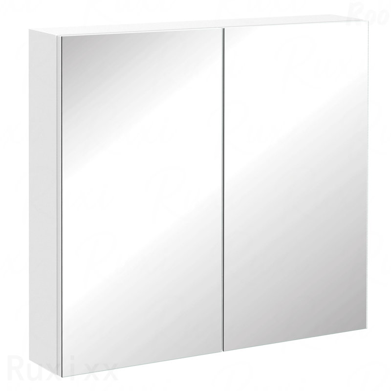 Armoire de rangement murale à miroir en acier