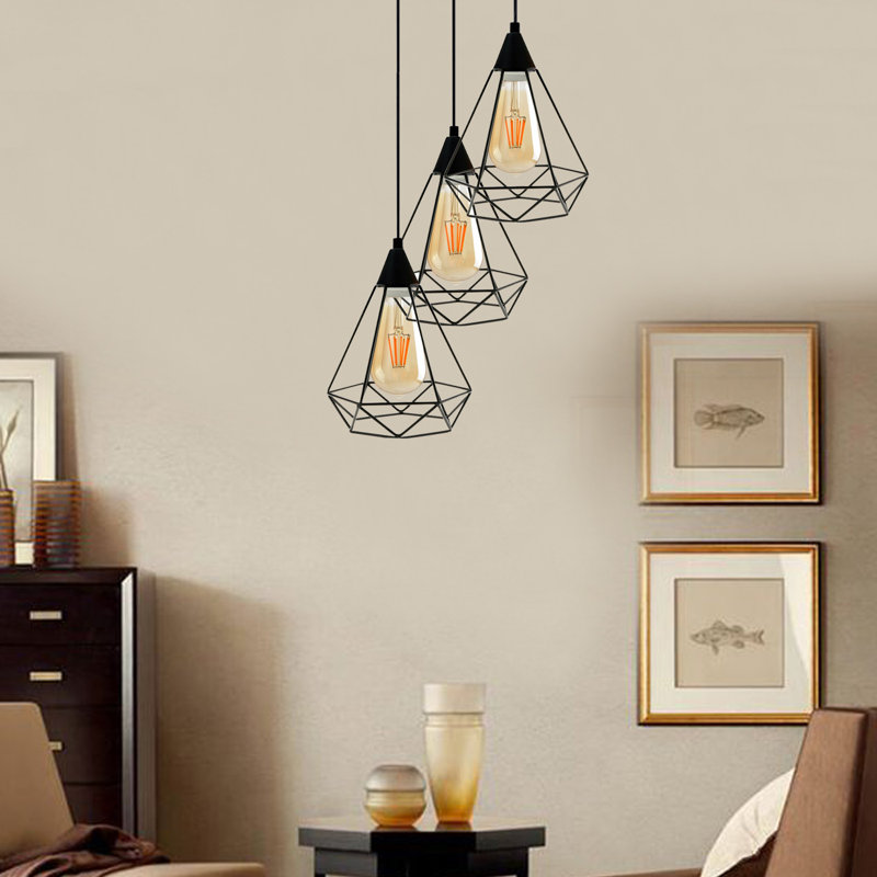 Launceton 3 - Light Cluster Pendant, Black