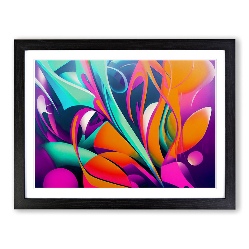 Graffiti Vol.2 - Single Picture Frame Print, Black Framed, 46cm H x 64cm W x 2cm D