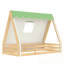 Lit simple au sol avec tente et lumière-504998449